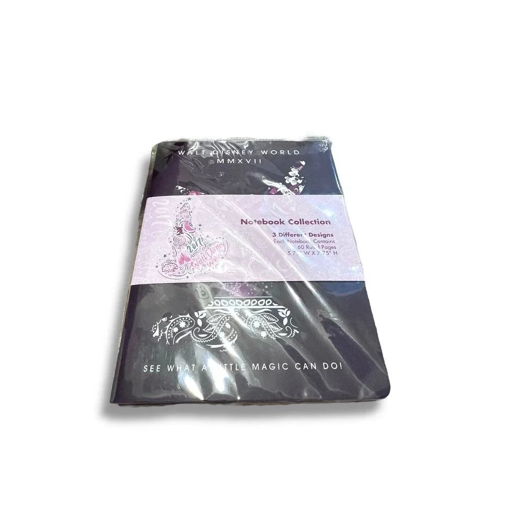 NIB Disney Parks Set of 3 Notebooks Walt Disney World 2017 Vacation WDW Souvenir
